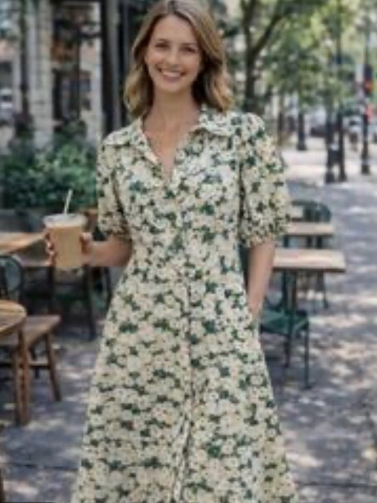 AUREUM Dresses & Skirts - AREUM Italian Floral Dress - Size L (Fits like US Medium 4-6)